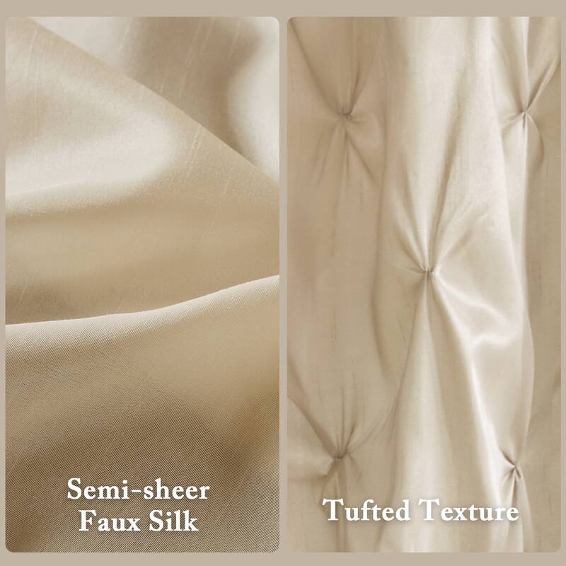 Madison Park Laurel Tufted Semi-Sheer Shower Curtain