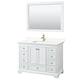 Option White / Giotto Quartz Top / Brushed Gold Hardware