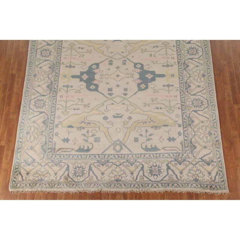 Oushak Oriental Area Rug Hand-Knotted Wool Carpet - 8'2" x 9'10"