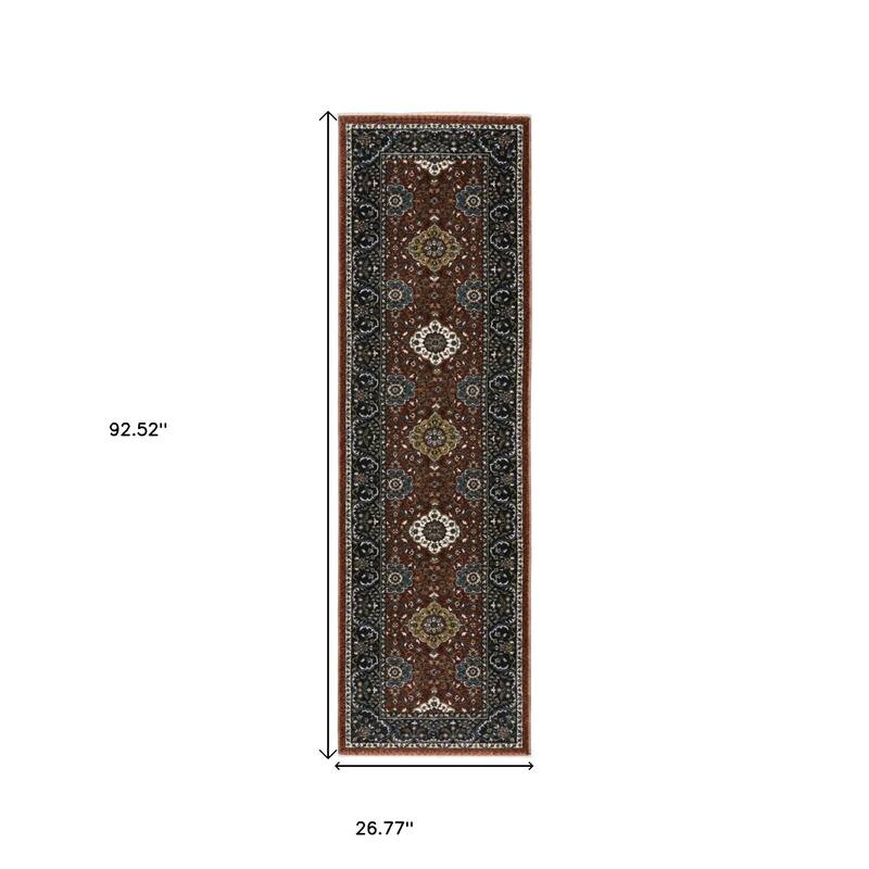HomeRootsMedallion Traditional Rectangle Area Rug