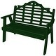 preview thumbnail 6 of 12, Poly 4' Marlboro Garden Bench Turf Green