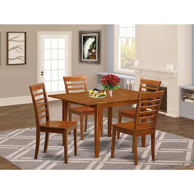 Classic Dinette Set - Small Dining Table & Chairs - Kitchen Table Set for 4 - Elegant Design
