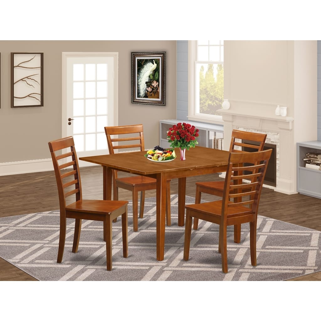 Classic Dinette Set - Small Dining Table & Chairs - Kitchen Table Set for 4 - Elegant Design