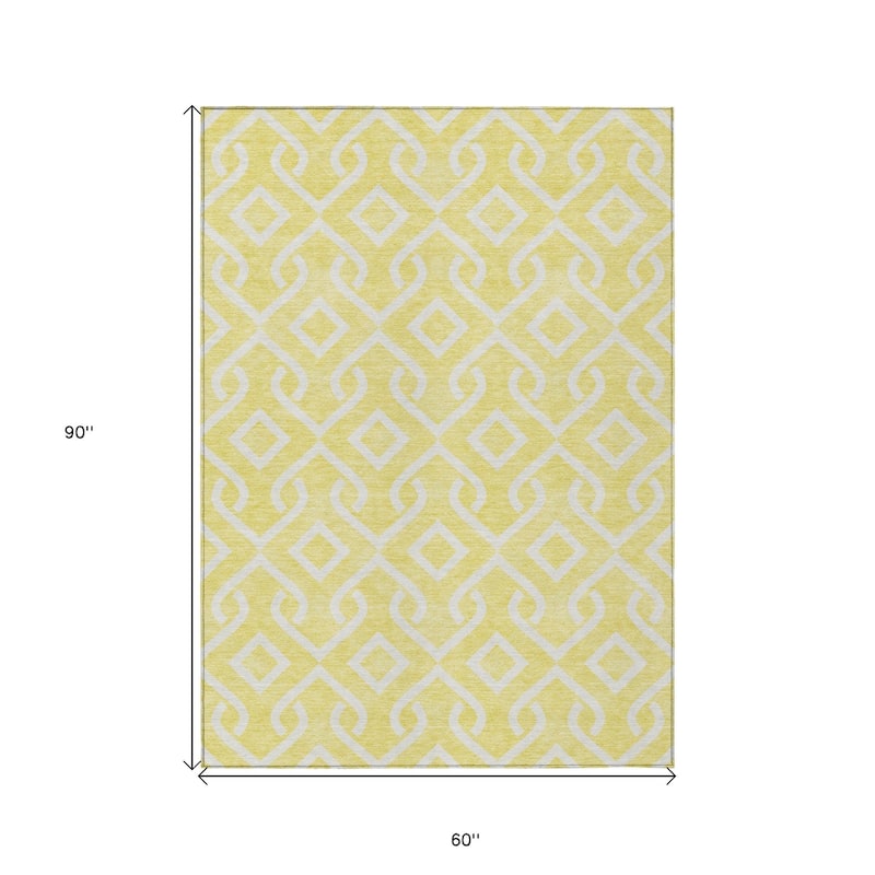 HomeRoots Geometric Transitional Rectangle Outdoor Rug