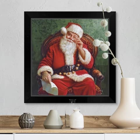 "Dear Santa" Black Framed Print