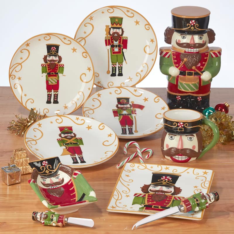 Certified International Holiday Magic Nutcracker 14" x 10" Rectangular Serving Platter