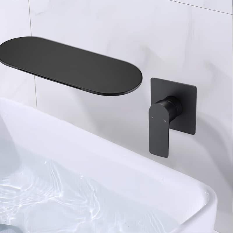 Topcraft Wall Mount Single Handle Waterfall Bathroom Faucet