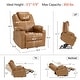 preview thumbnail 79 of 77, MCombo Electric Power Lift Recliner Chair Sofa with Massage and Heat, 3 Positions, USB Ports, Faux Leather