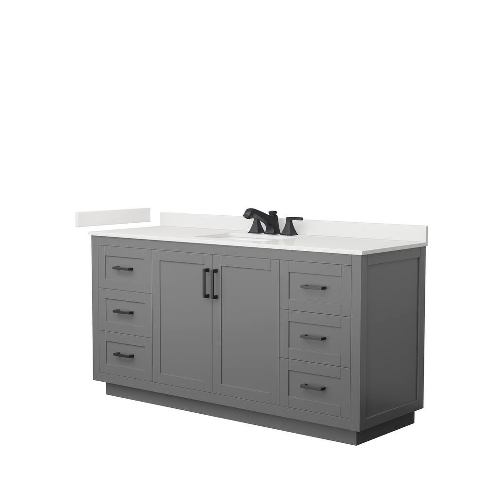 Miranda 66-inch Single Vanity, Quartz Top