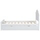 preview thumbnail 10 of 11, Wood Platform Bed with Flower Shape Headboard & Trundle Bed, White