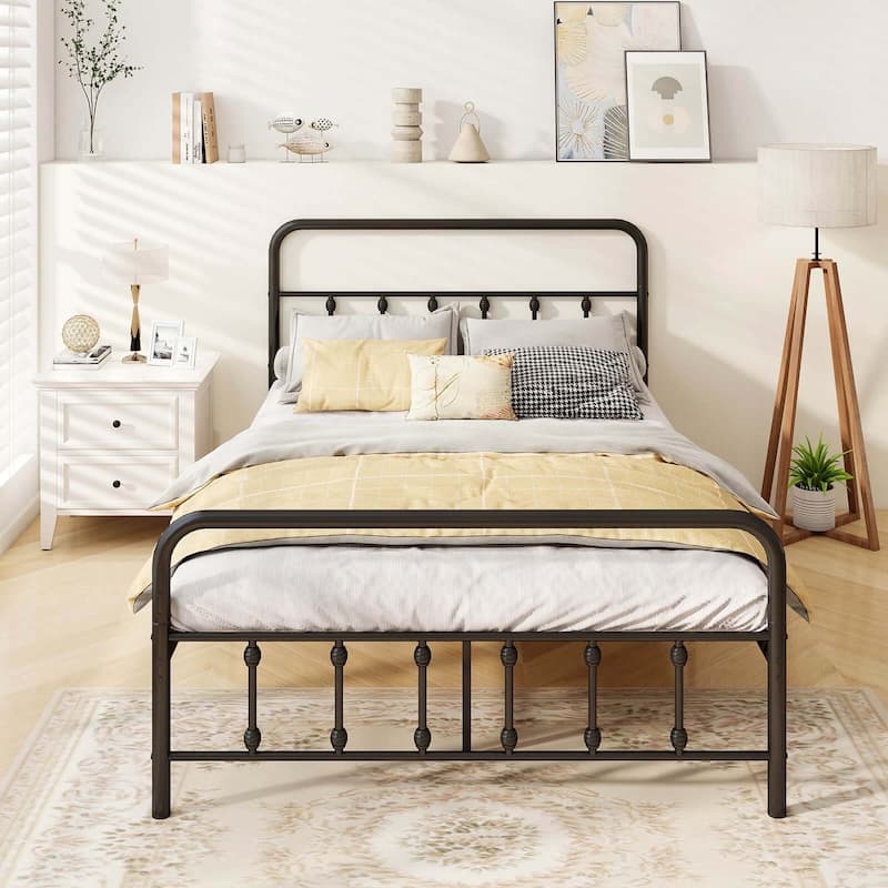 Costway Full/Queen/King Size Bed Frame with Headboard Under Bed