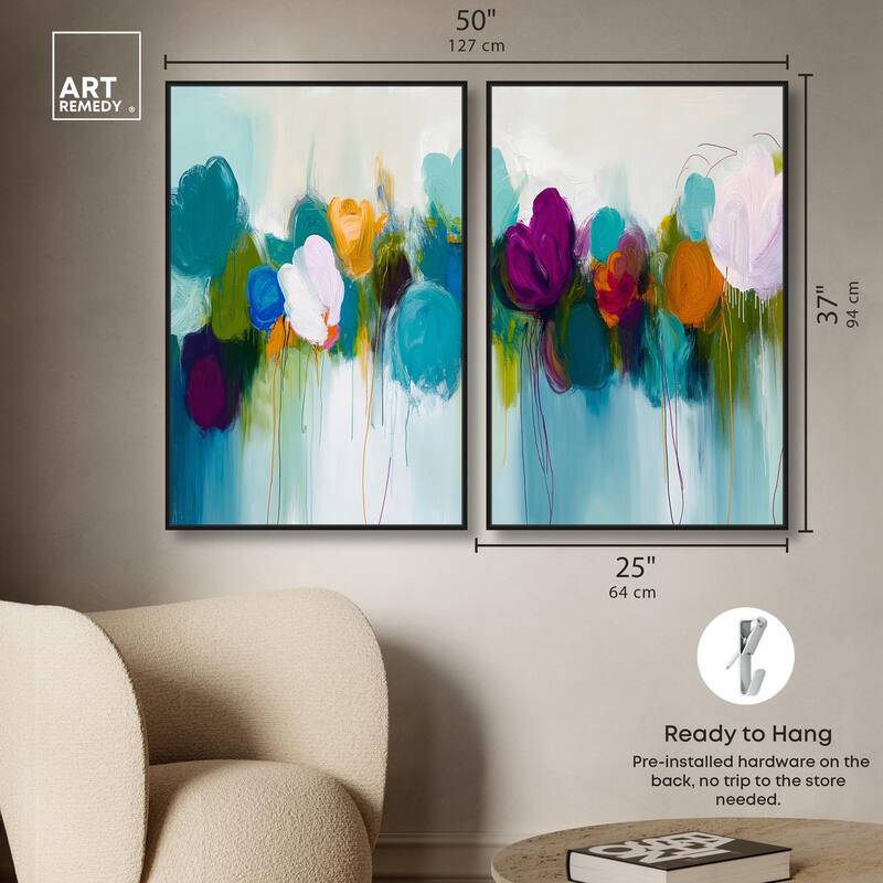 Expressive Flow II Canvas Set of 2 by Art Remedy