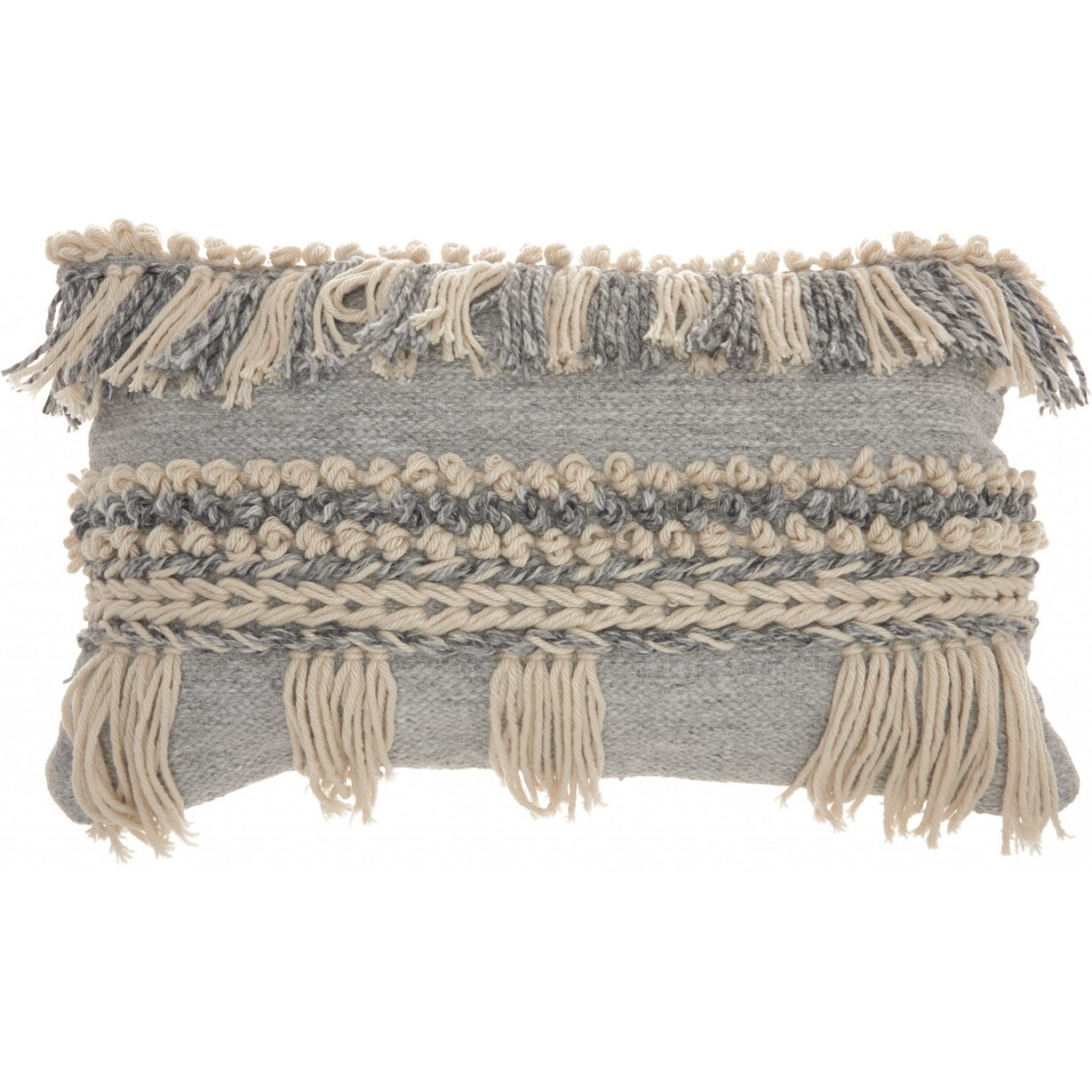 macrame lumbar pillow