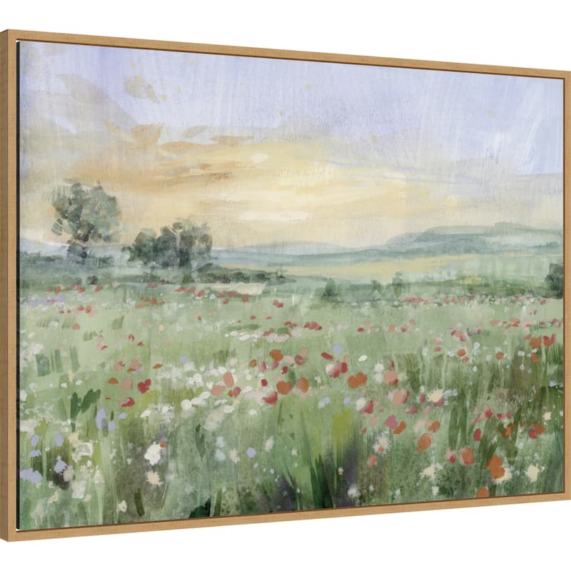 First Light on the Meadow by Danhui Nai Framed Canvas Wall Art Print
