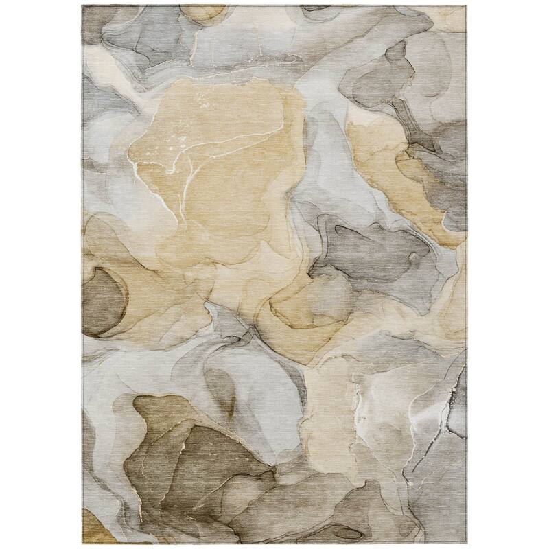 Varo Modern Art-Inspired Weather Resistant Versatile Elegance Outdoor Rug