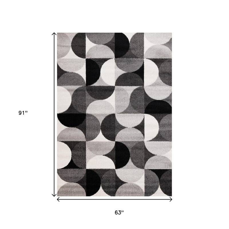 HomeRoots Geometric Modern Rectangle Area Rug - 5' X 8'