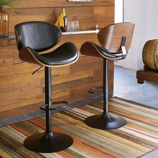 Link to Strick & Bolton Harley Adjustable Matte Black Bar Stool Similar Items in Home Office Furniture