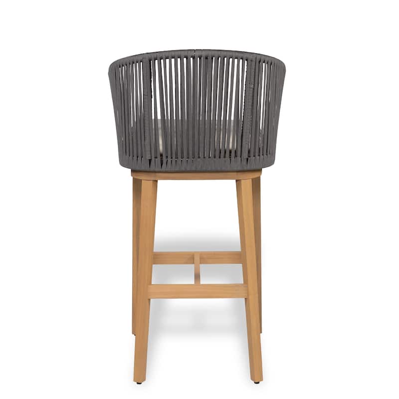 Christopher Knight Home- Eulalia Acacia Wood Patio Bar Stool (Set of 2)