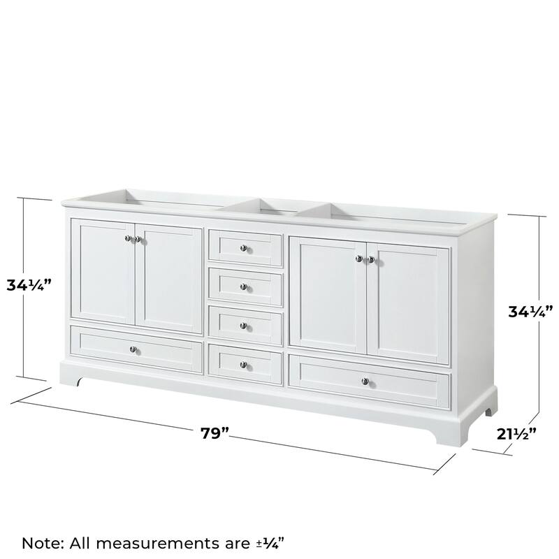 Wyndham Collection Deborah 79" Free Standing Double Wood Vanity