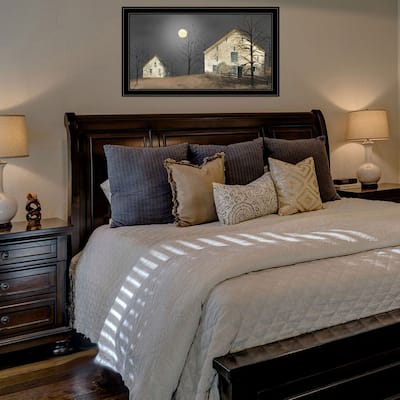 TrendyDecor4U Farmhouse "Still of the Night" Framed Wall Art by Billy Jacobs - Earthtone