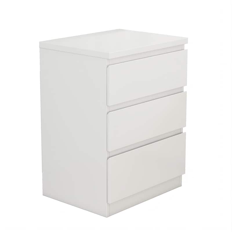 19.7-Inch Nightstand with 3 Drawers, Beside Table with Drawers Handle Free Design,Thickened Top Plate,for Bedroom,Living Room