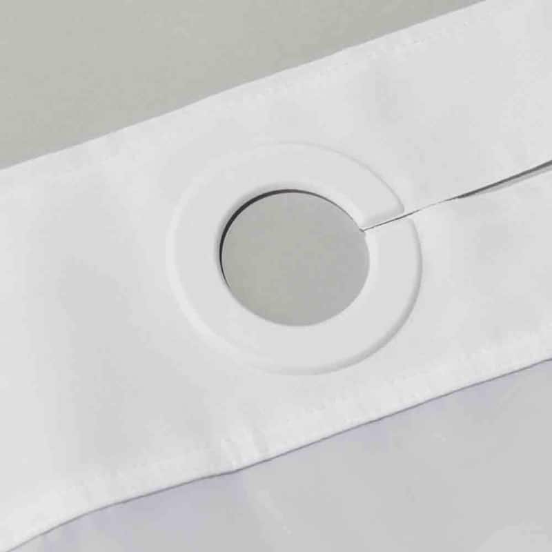 Hookless Full Length PEVA Shower Curtain with Flex-On Rings