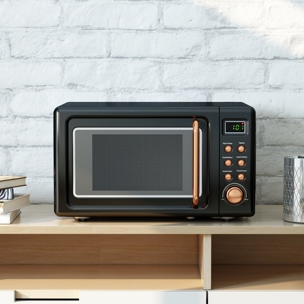 Microwave rose gold and black on sale