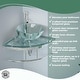 preview thumbnail 6 of 15, Talula 25 Inch Clear Glass Corner Vessel Sink with Faucet, Drain and Towel Bar - Renovators Supply