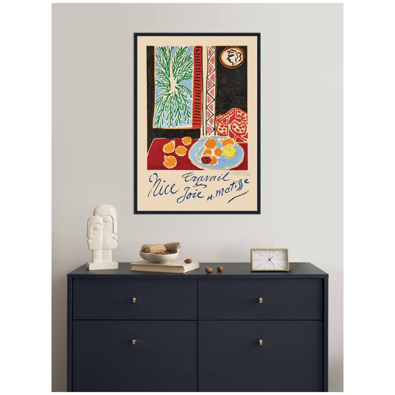 Kate and Laurel Nice Travail et Joie 1947 Henri Matisse by Nostalgia Prints Framed Canvas Wall Art Print