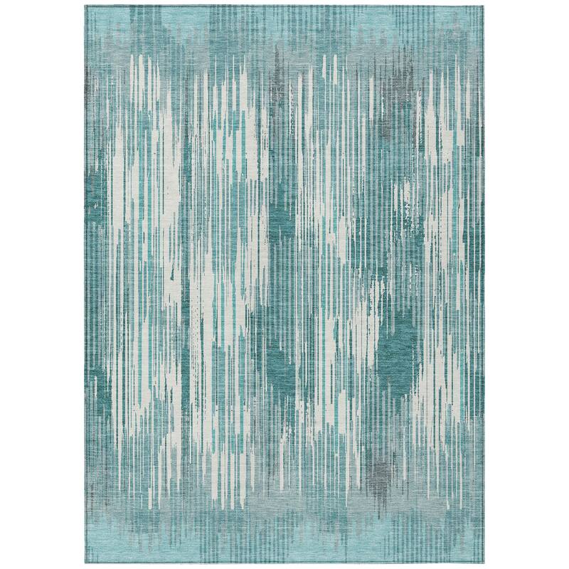 Machine Washable Indoor/ Outdoor Chantille Ombre Abstract Rug