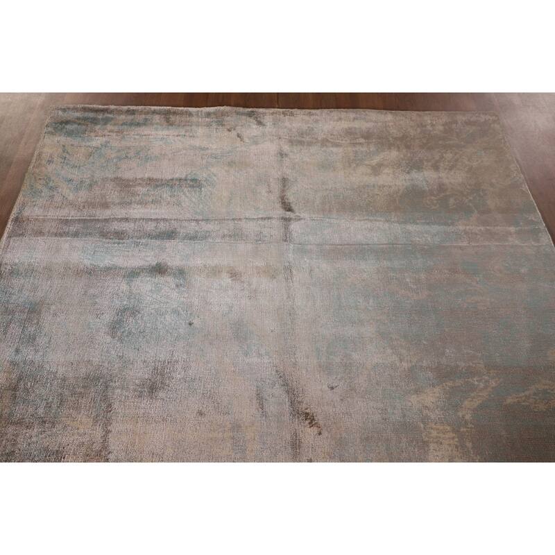 All-Over Abstract Modern Area Rug Handmade Wool Carpet - 5'1" x 7'11"