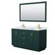 Option Green, Gold Trim, White Carrara Marble Top