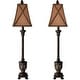 preview thumbnail 1 of 3, Set of 2 MESTAR 35-inch Traditional Bronze Buffet Lamps - 35
