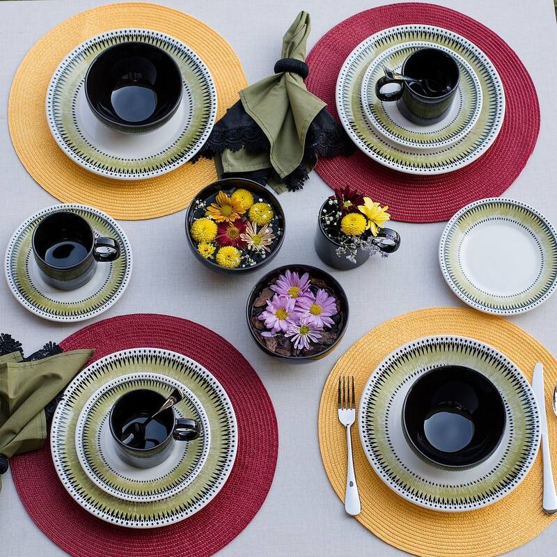 Manhattan Comfort 16 Piece Dinner Set Service for 4