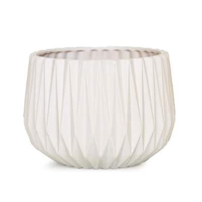 Adelaide White Patterned Planter