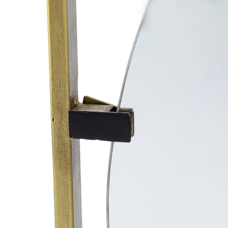 HomeRoots 32" Gold Square Iron Framed Accent Mirror - 31.9' X '31.9' X '0.8