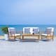 Option Natural/ Beige with Navy/White Pillows