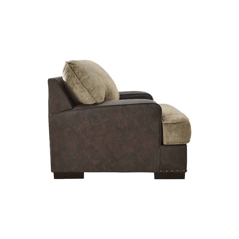 Signature Design by Ashley Alesbury Chocolate Chair and a Half - 49"W x 44"D x 40"H