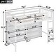 preview thumbnail 4 of 5, White Loft Bed with 8 Open Storage Shelves and Built-in Ladder, Full-length Guardrail