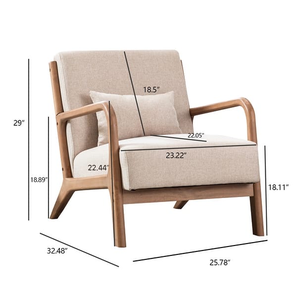 dimension image slide 1 of 13, Aston Modern Solid wood Accent Chair for Living Room