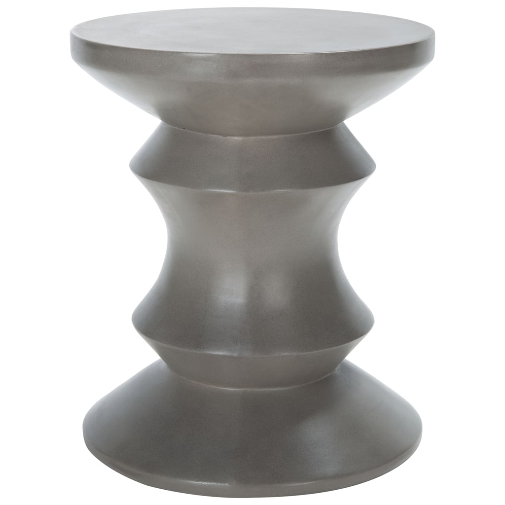 SAFAVIEH Outdoor Katara Concrete Accent Stool - 15"W x 15"D x 18"H