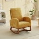 preview thumbnail 10 of 75, Upholstered Rocking Chair Nursery Chair with High Back and Side Pocket