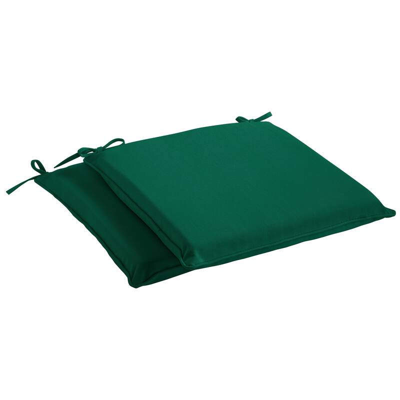 Sorra Home Sunbrella Canvas Forest Green Indoor/ Outdoor Cushion, Set of 2