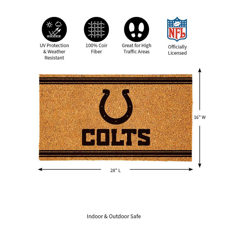 Indianapolis Colts Monochrome Indoor/Outdoor Coir Door Mat