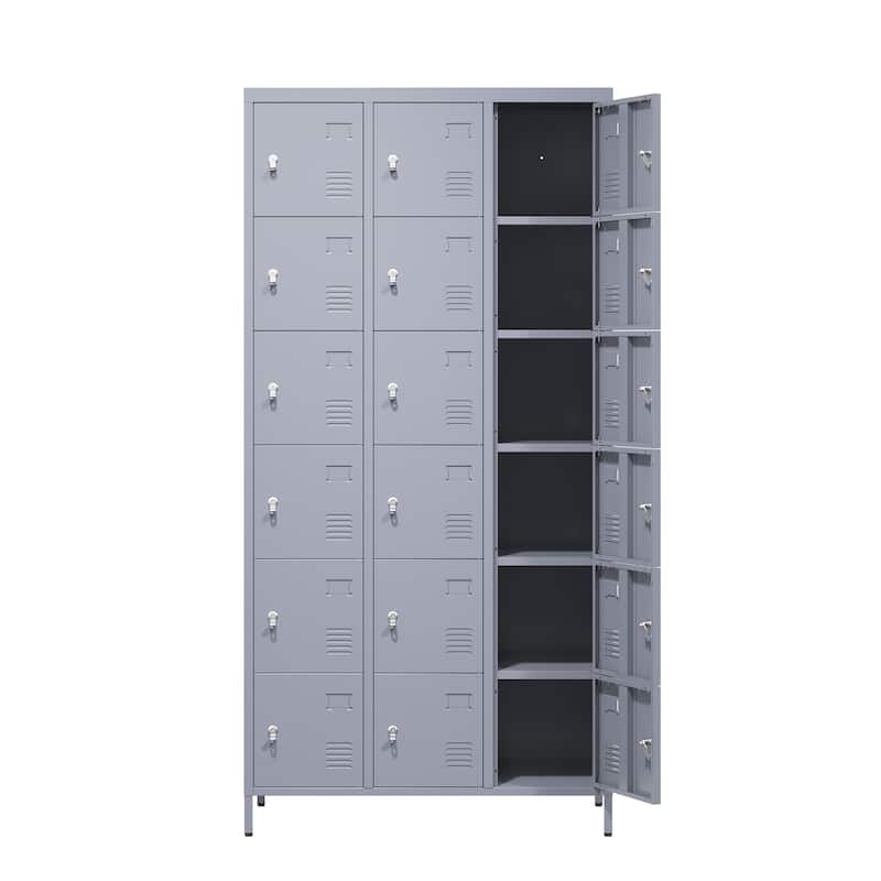 18 Door 72"H Metal Lockers With Lock