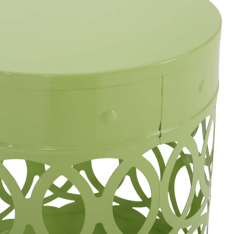 Mellie Outdoor Outdoor Metal Side Tables (Set of 2) by Christopher Knight Home