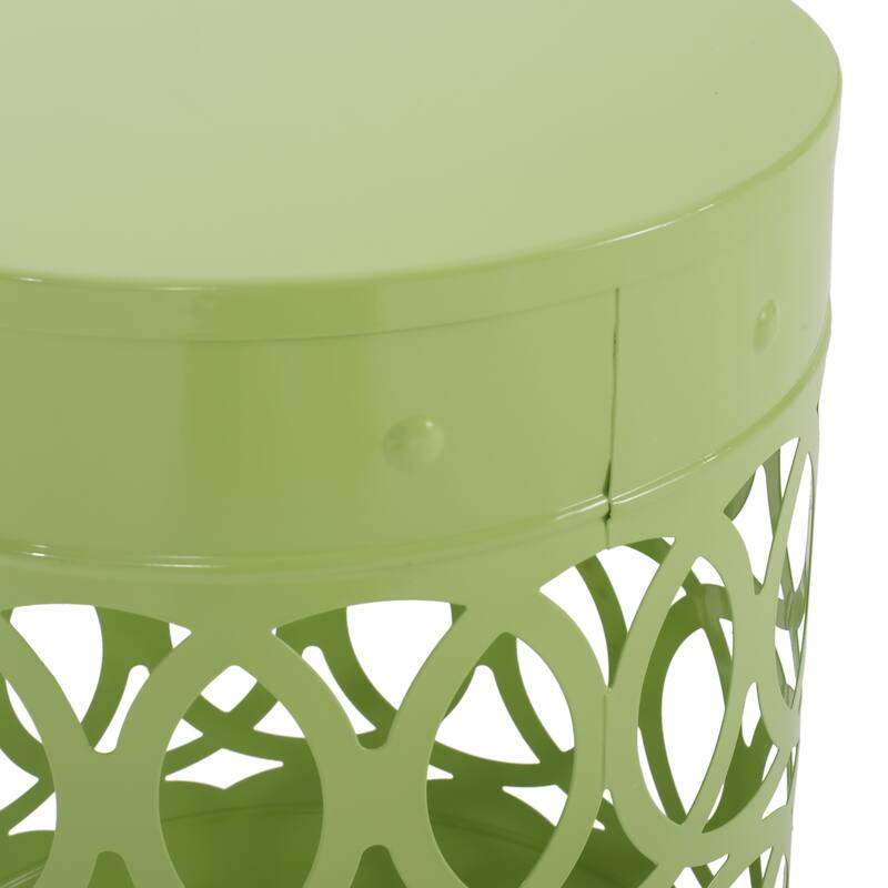 Outdoor Delight Powder-coated Iron End table, Set of 2, Black