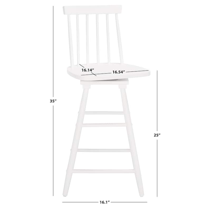 SAFAVIEH Lelah Swivel 25-inch Counter Stool - 17 In. W x 17 In. D x 40 In. H - 17Wx17Dx40H