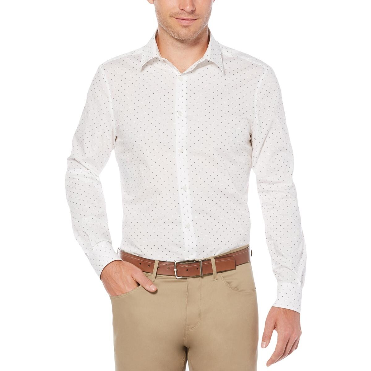 Shop Perry Ellis Mens Button Down Shirt Printed Dressy Overstock