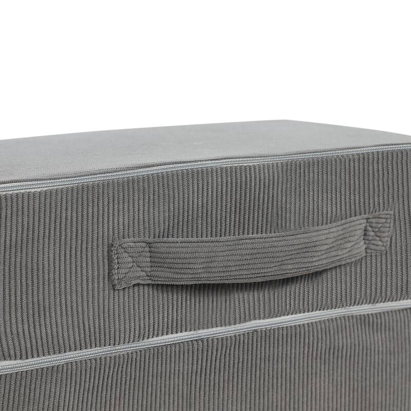 Adeco 3-Tier Dog Stairs Soft Foldable Dog Ramp with Removable Cover